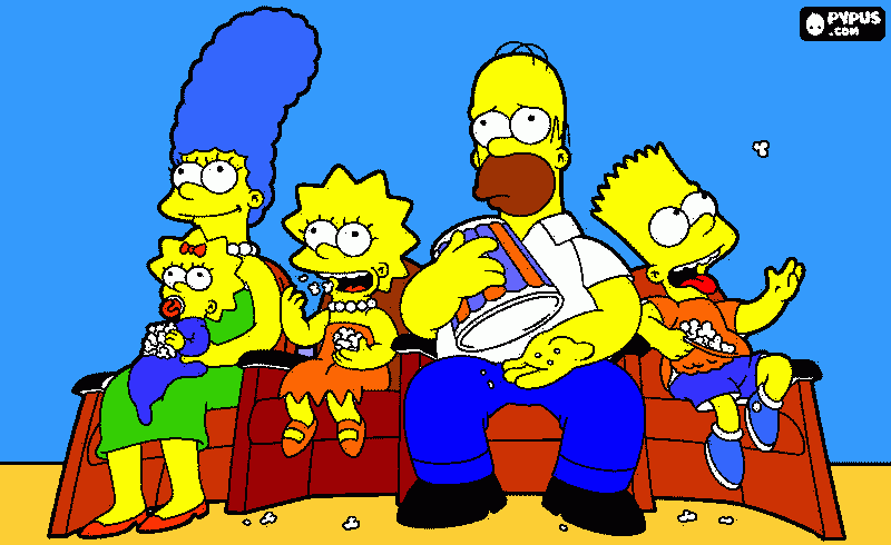                           os simpsons no cinema para colorir e imprimir