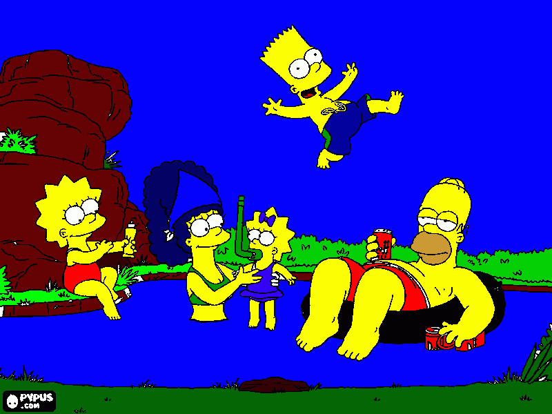 os simpssons para colorir e imprimir