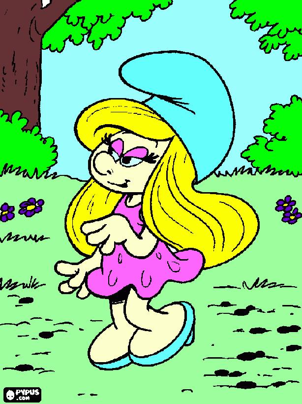os smurf para colorir e imprimir
