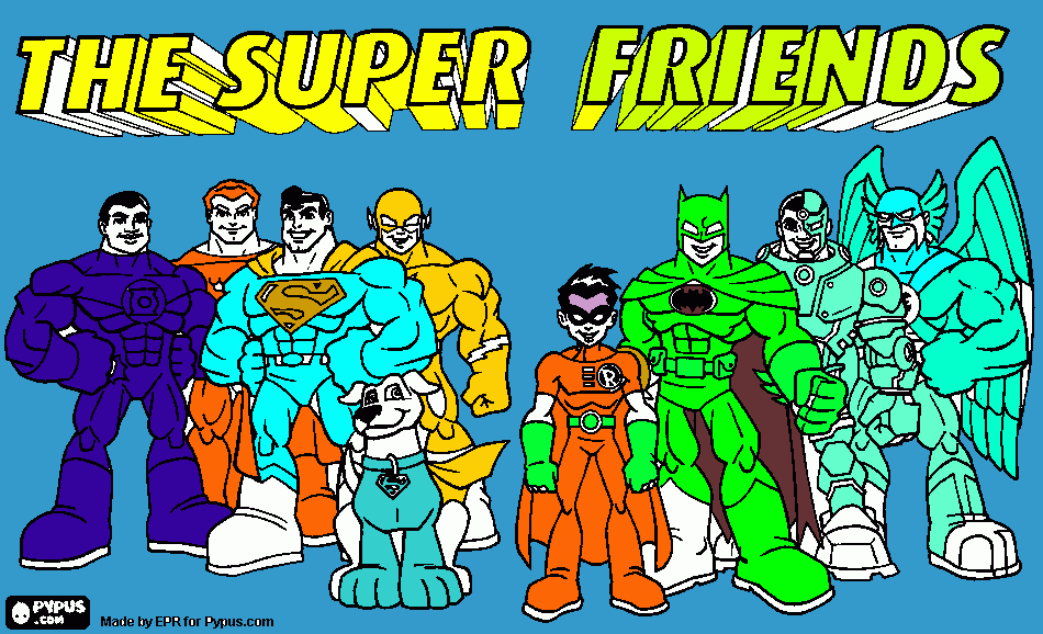 os super erois para colorir e imprimir