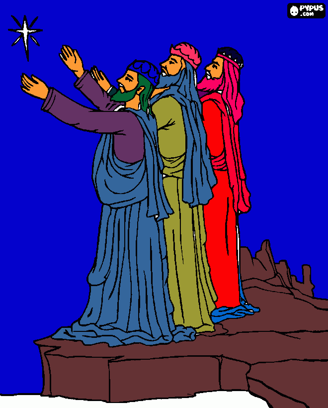 os treis reis para colorir e imprimir