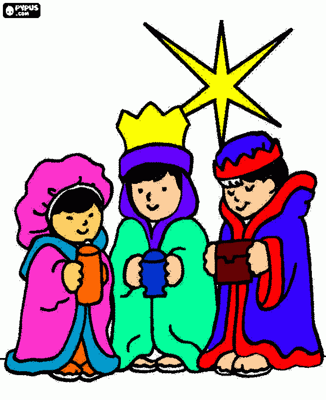 OS TRES REI MAGOS para colorir e imprimir