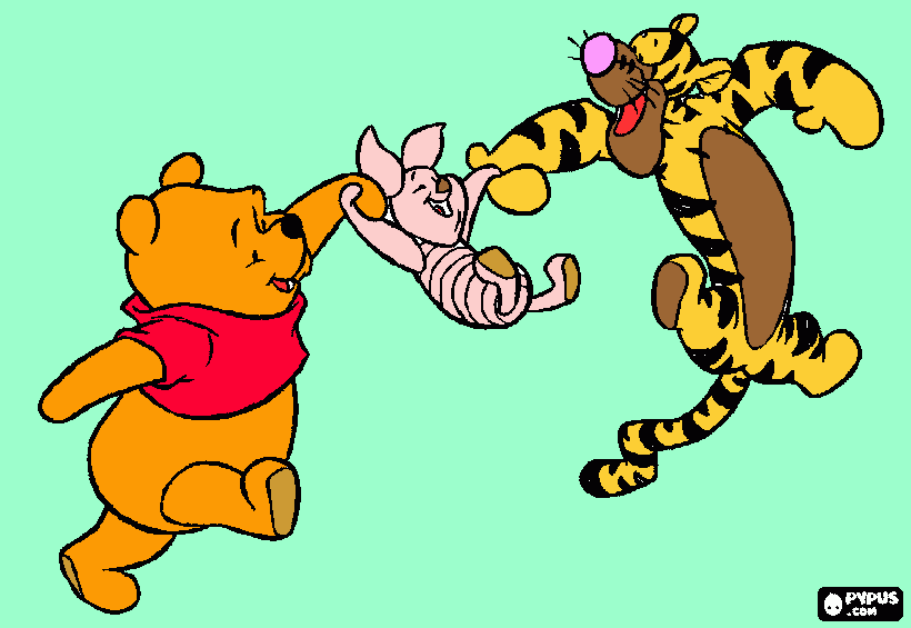 os três amigos a brincar  para colorir e imprimir