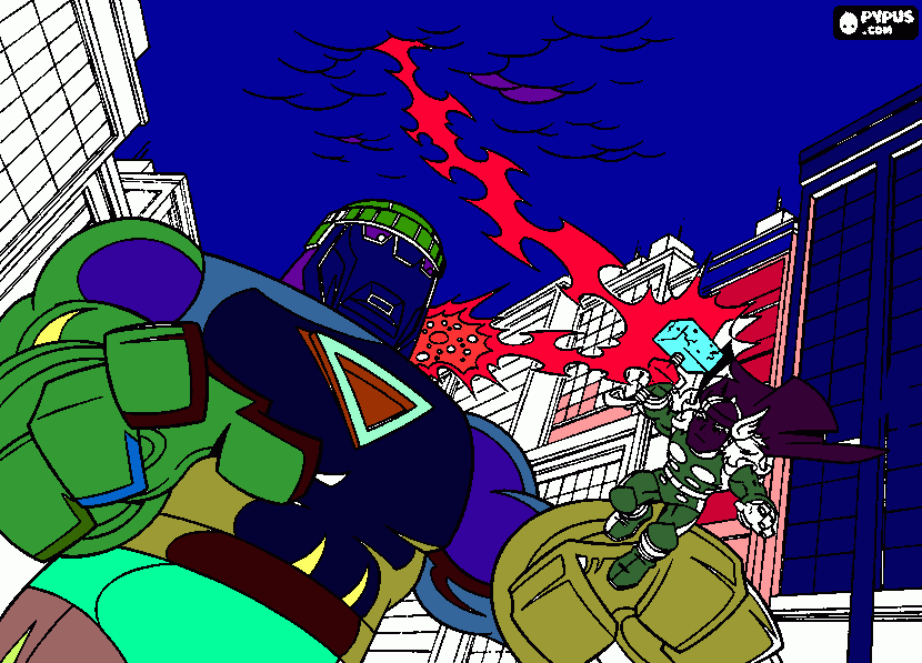 Os vingadores *u* para colorir e imprimir