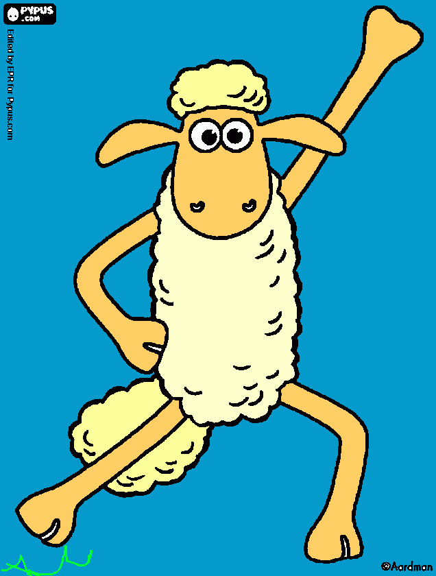 # Ovelha linda para colorir e imprimir