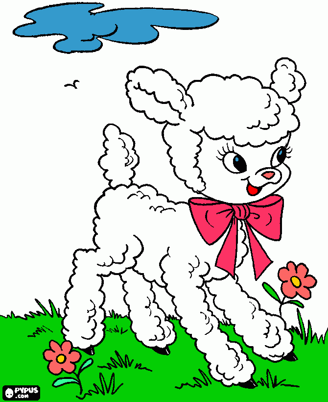 ovelhinha da pascóa para colorir e imprimir