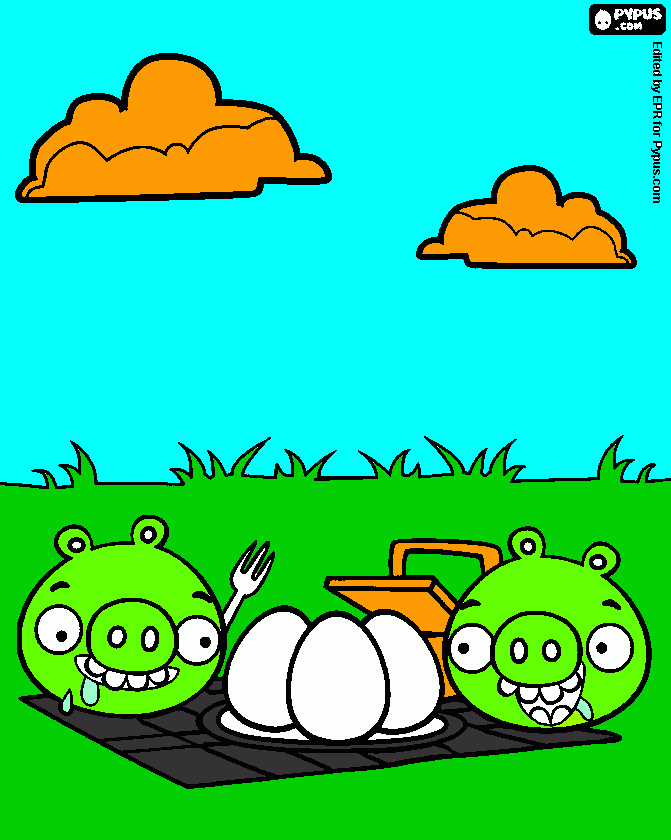ovos angry bird para colorir e imprimir