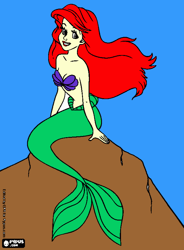 p sereia para colorir e imprimir