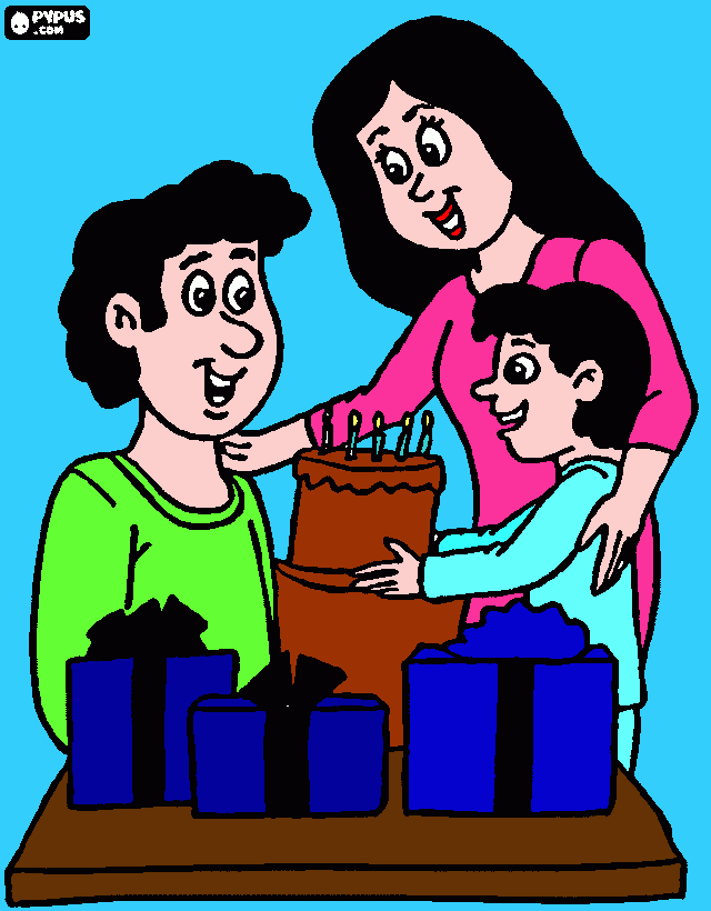 pai 3 para colorir e imprimir