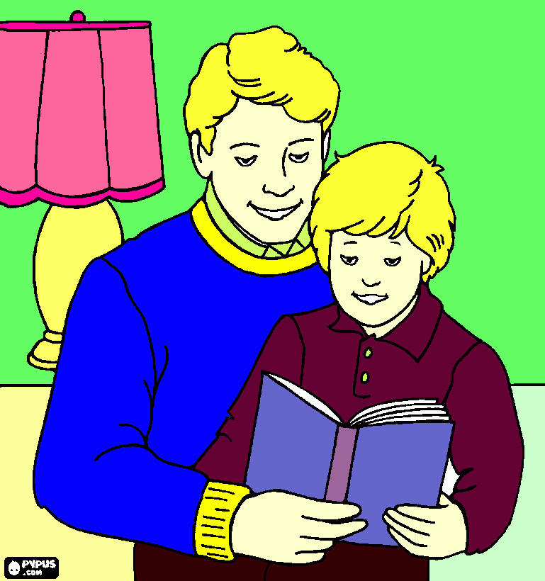 PAI COLORIDO para colorir e imprimir