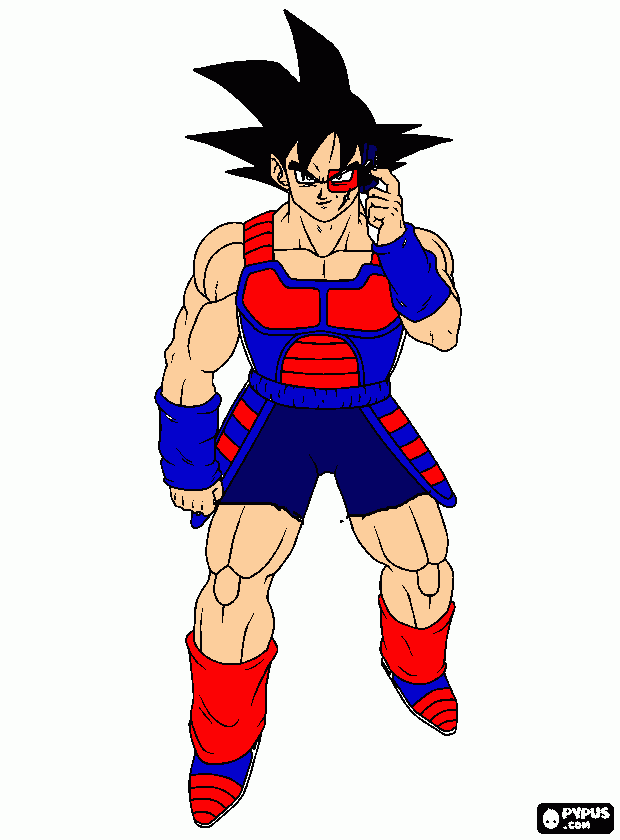 pai do goku para colorir e imprimir
