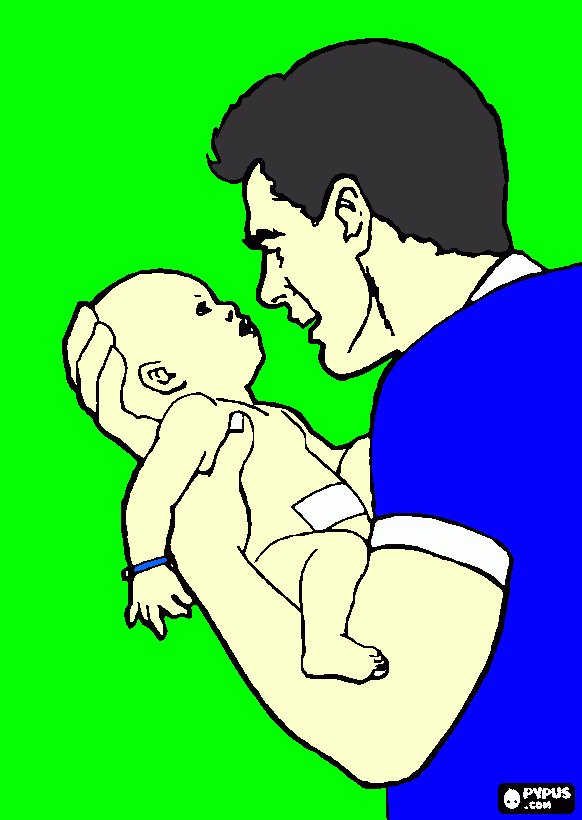 pai e filho para colorir e imprimir