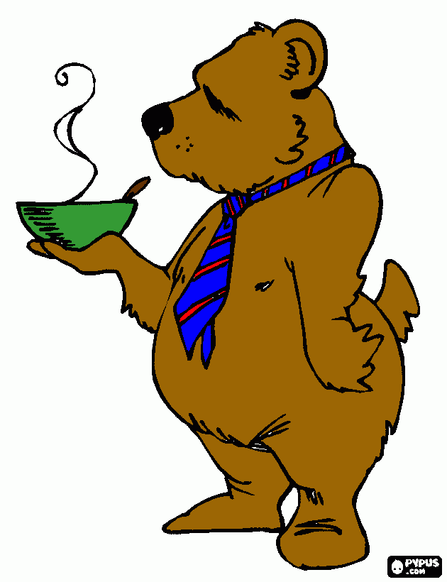 Pai urso para colorir e imprimir