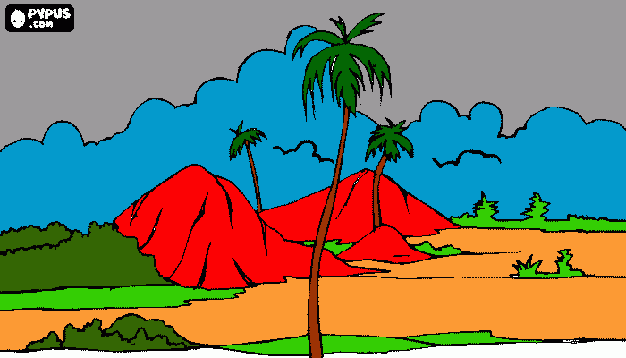 paisagem bonita para colorir e imprimir