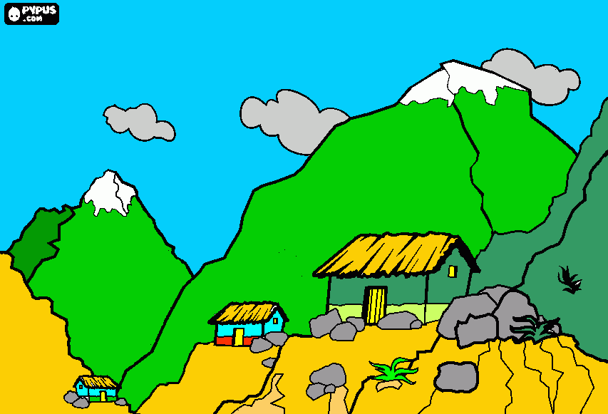 paisagem do ceara  para colorir e imprimir