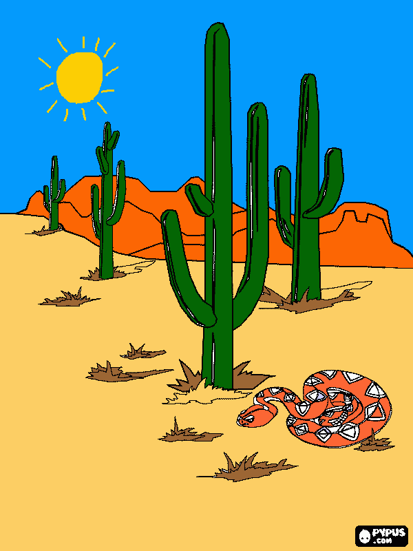 paisagem sertão para colorir e imprimir