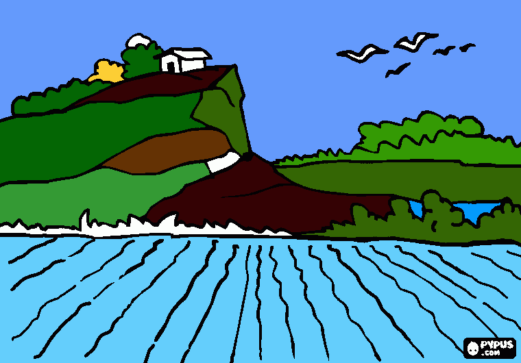 paizagem para colorir e imprimir