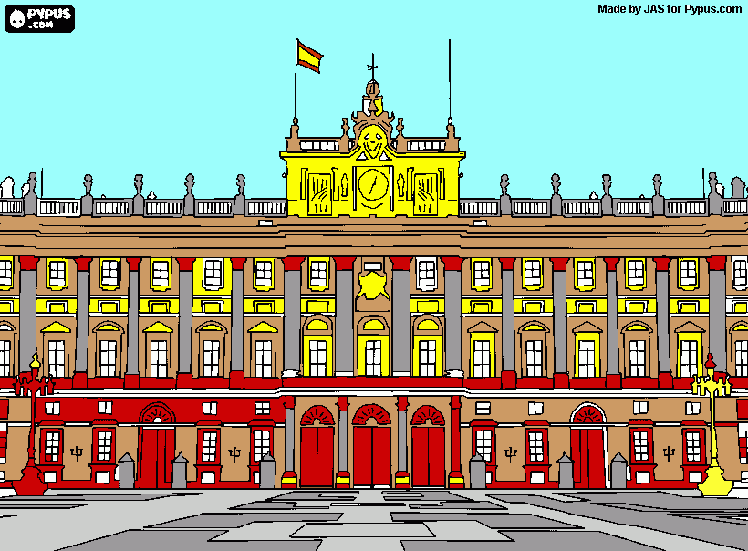 palacio de madrid na espanha para colorir e imprimir