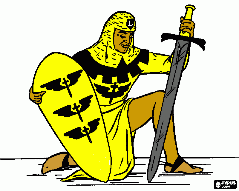 Paladinos para colorir e imprimir