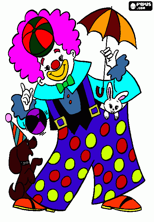 palaço para colorir e imprimir