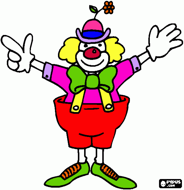 palhaça para colorir e imprimir