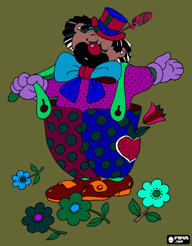 palhaço alegria para colorir e imprimir
