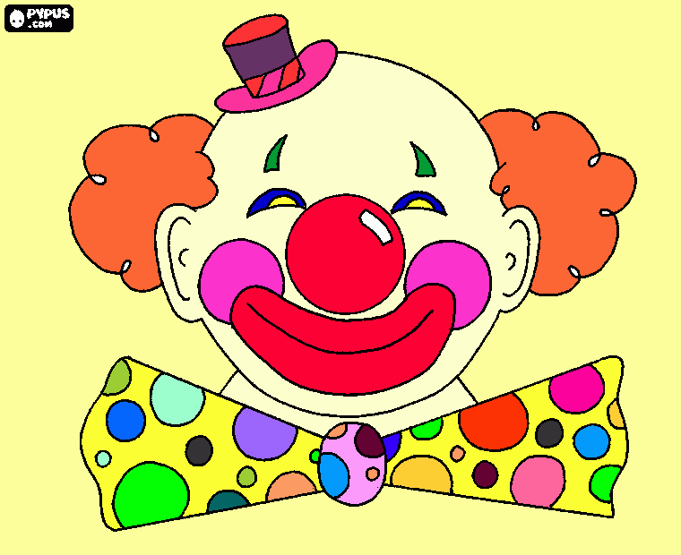 palhaço da blusa para colorir e imprimir