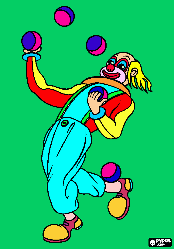 palhaço da capa para colorir e imprimir