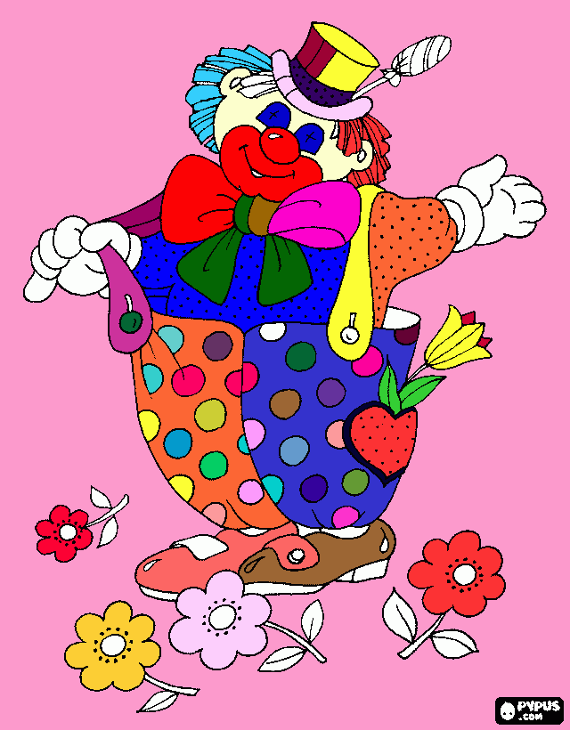 palhaço jujuba para colorir e imprimir