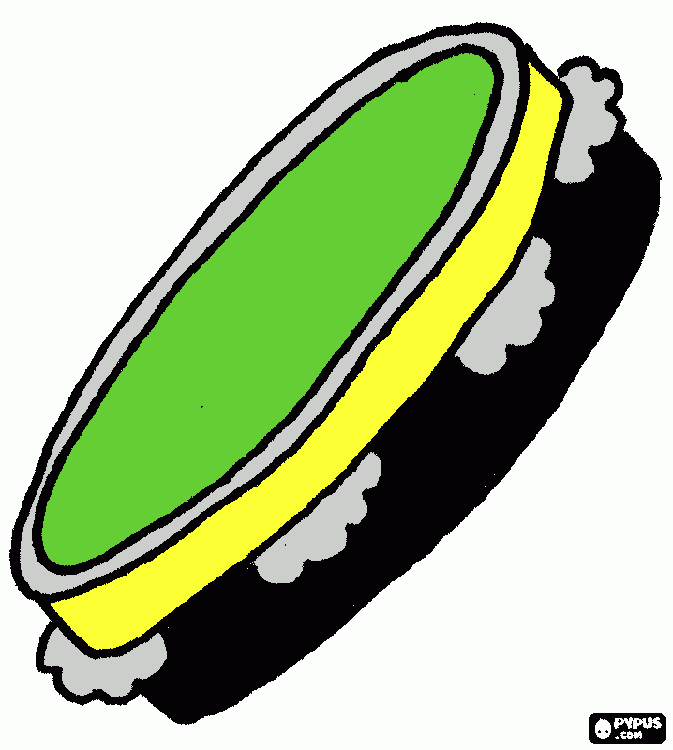 pandeiro para colorir e imprimir