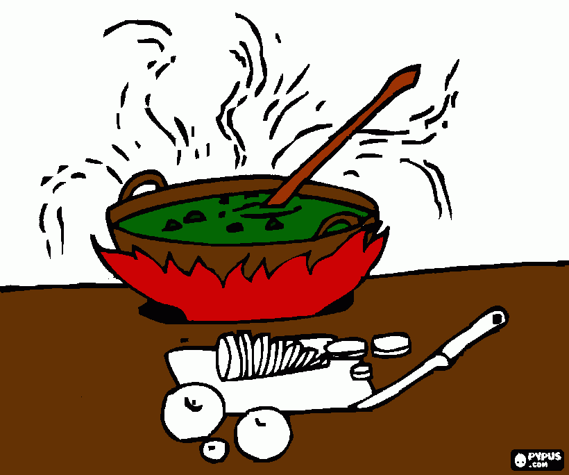 panela de sopa para colorir e imprimir