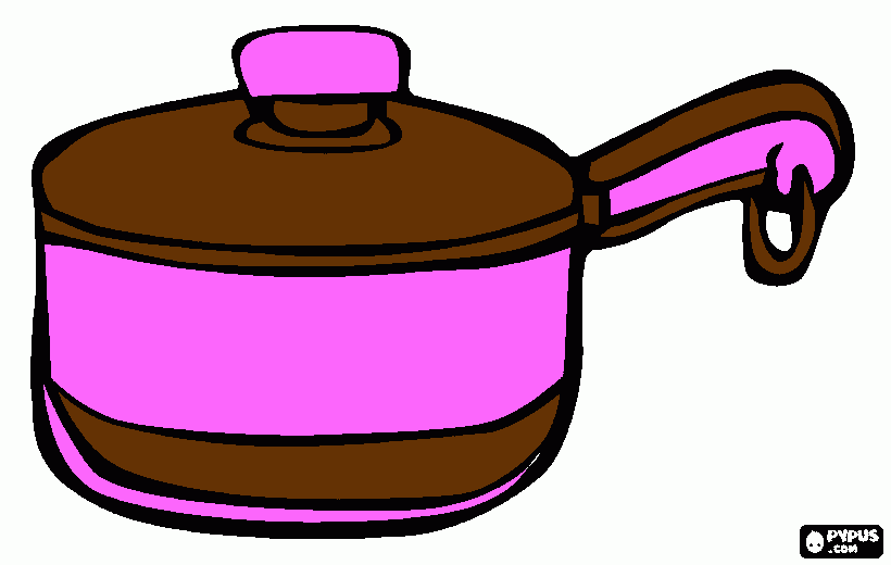 panela rosa para colorir e imprimir