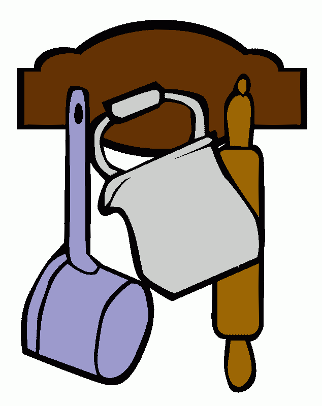 Panelas penduradas para colorir e imprimir