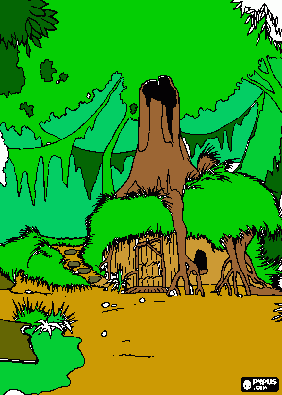 pantano para colorir e imprimir