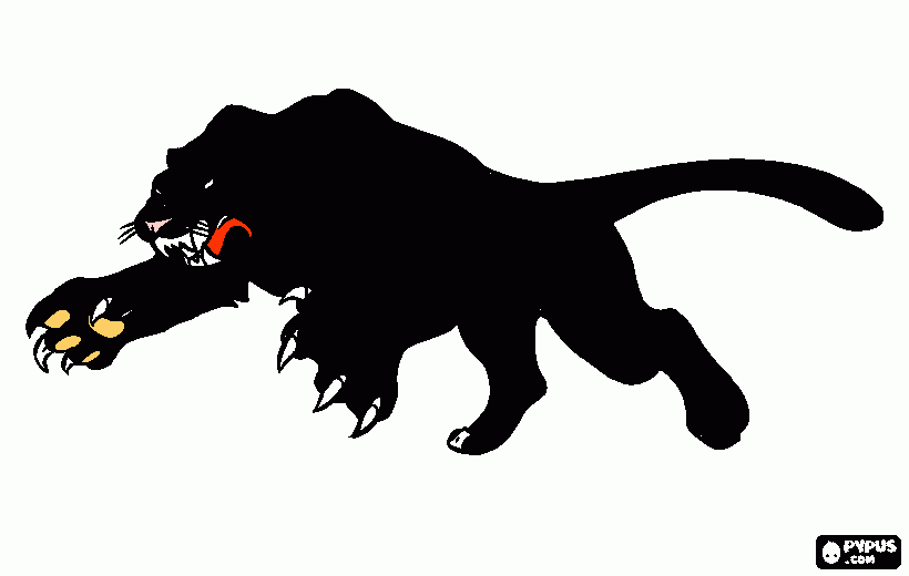 pantera feroz para colorir e imprimir