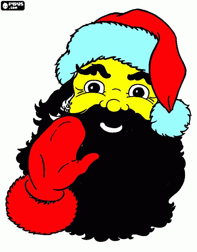 papai noel deferente para colorir e imprimir