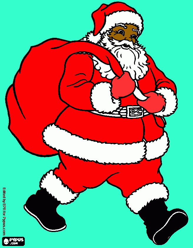 papai noel do Thomas para colorir e imprimir