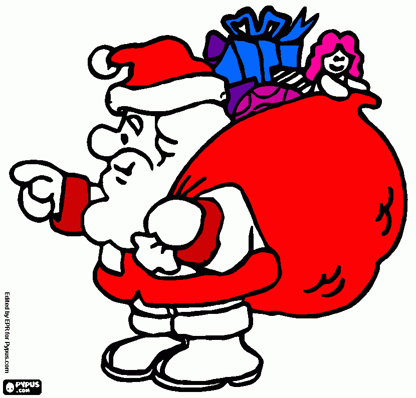 papai noel eu ti amo para colorir e imprimir