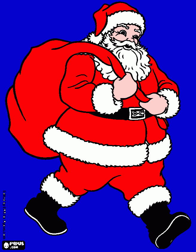 papai noel lindão para colorir e imprimir