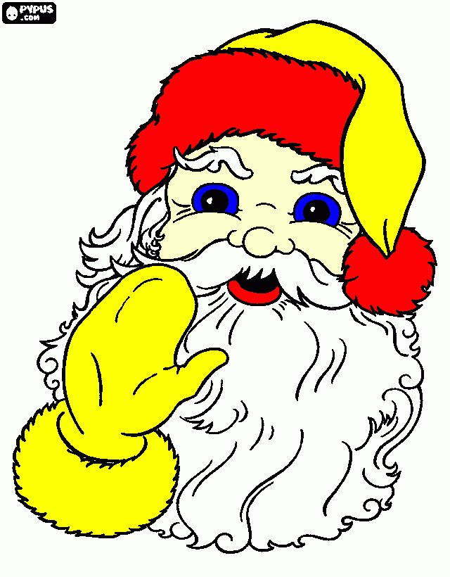 papai noel moderno para colorir e imprimir