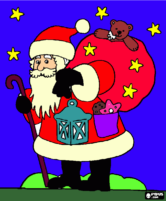 papai noel natal para colorir e imprimir