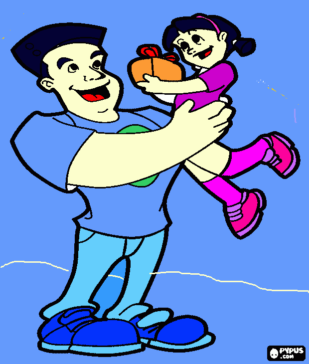 papai te amo para colorir e imprimir