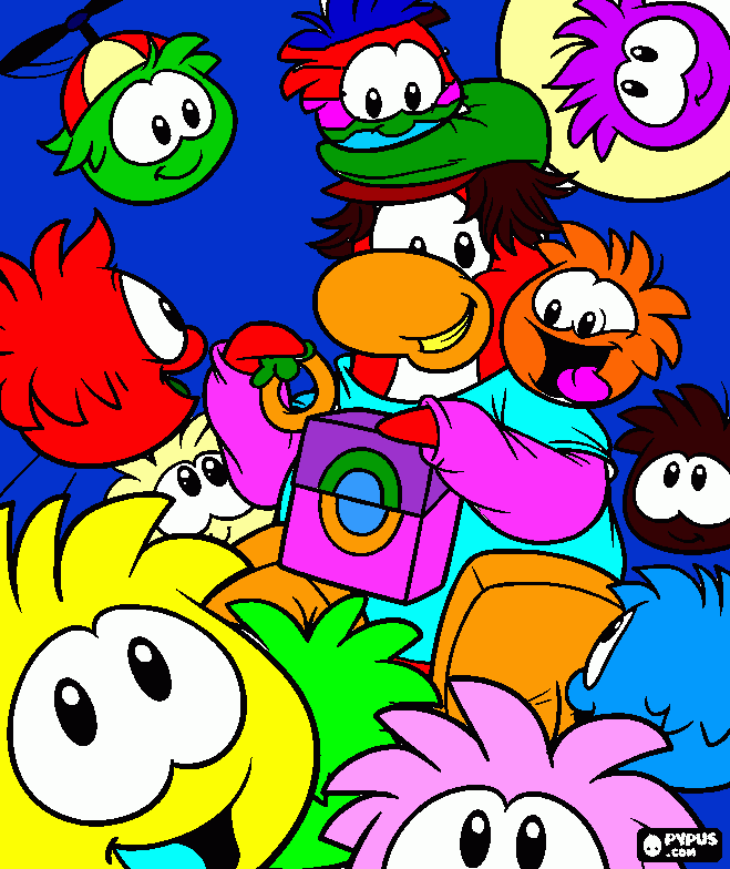 para a festa dos tuffles do club penguin para colorir e imprimir