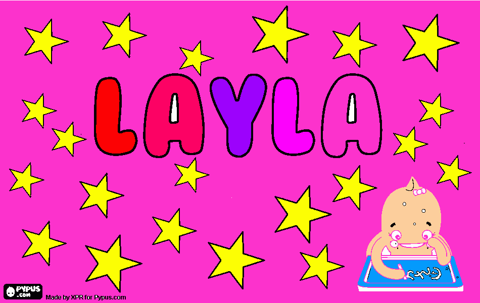 para layla para colorir e imprimir