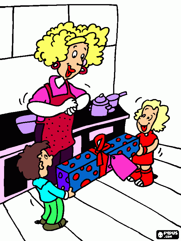 para minha querida mae para colorir e imprimir