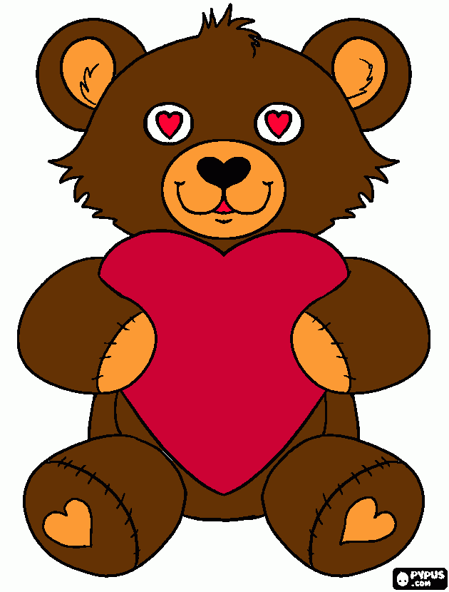 para voçe meu ursinho peludinho para colorir e imprimir