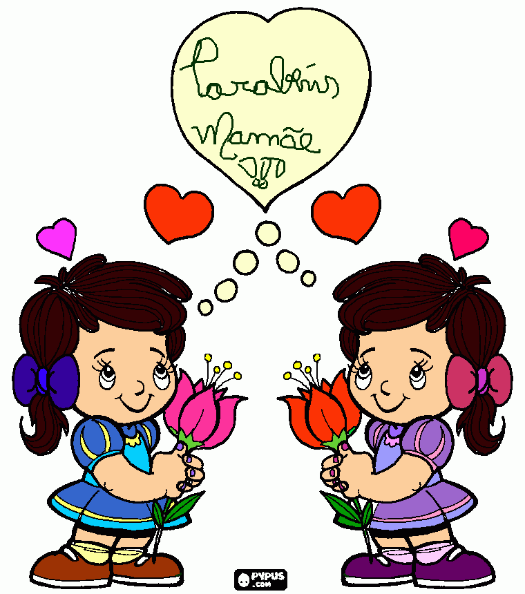 parabéns mamae para colorir e imprimir