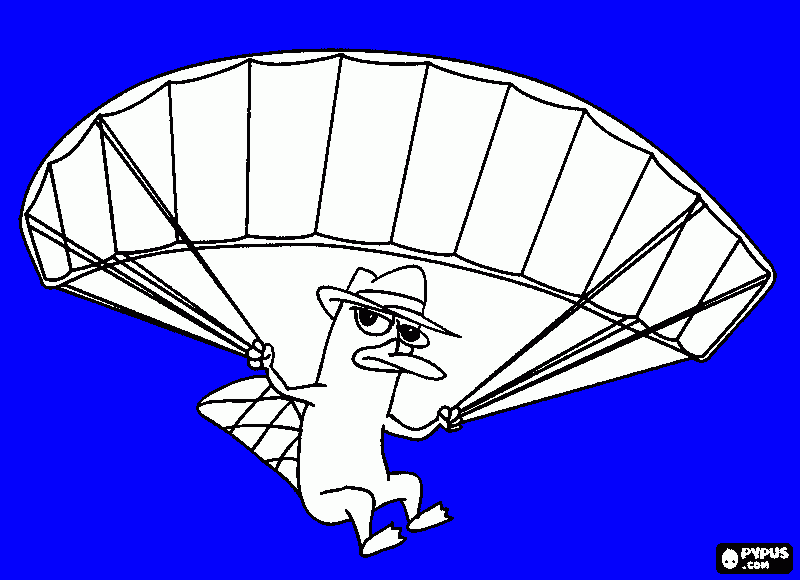 paraglider para colorir e imprimir