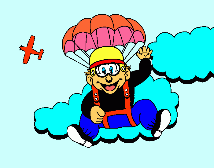 paraquedas para colorir e imprimir