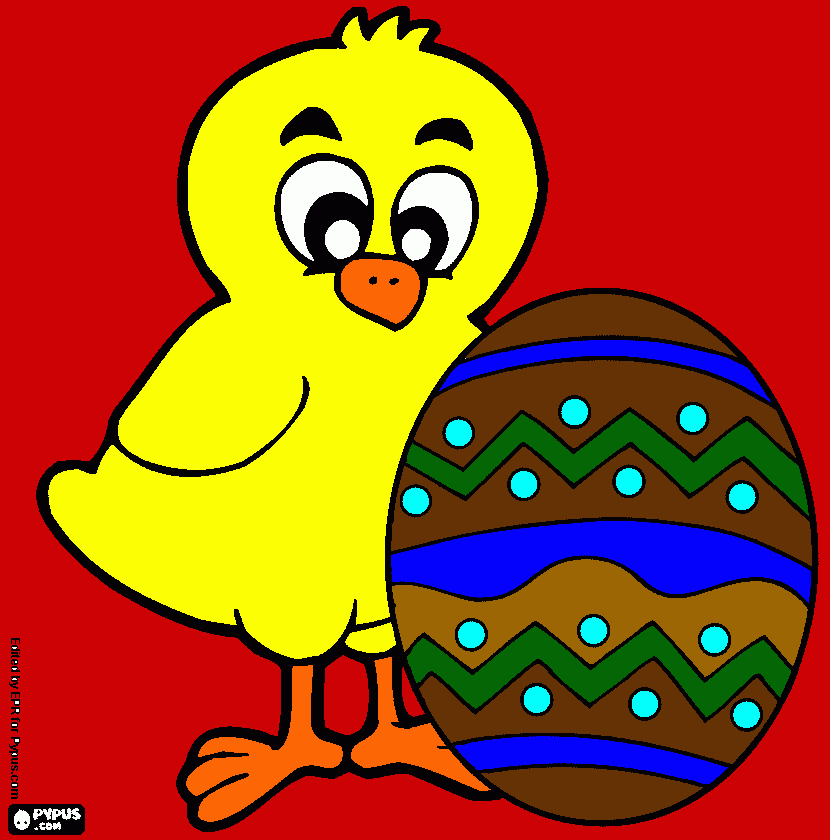 pascoa e pintinho para colorir e imprimir